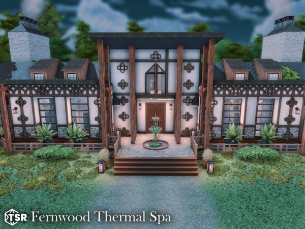 Maxis Match Fernwood Thermal Spa l noCC - The Sims 4 Custom Content