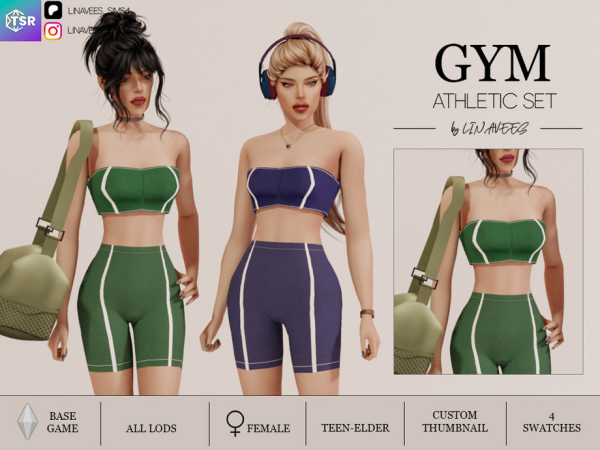 Alpha ANNA ATHLETIC SET TOP by thesimsresource - The Sims 4 Custom Content
