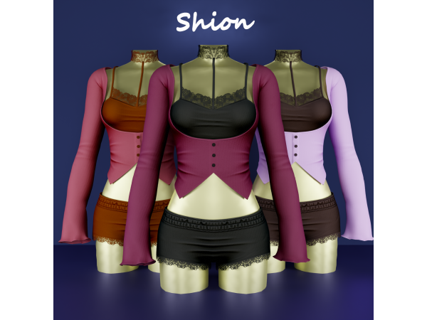 Alpha Shion Shuna Baroque Bloom Set - The Sims 4 Custom Content