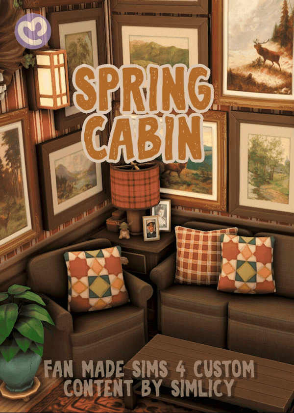 Maxis Match Spring Cabin Custom Content by simsfinds - The Sims 4 Custom Content
