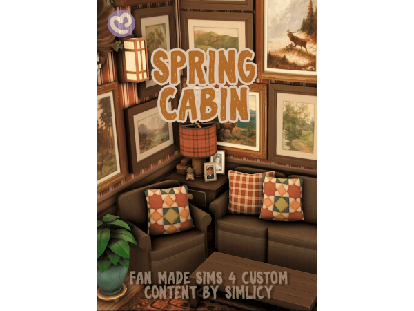 Maxis Match Spring Cabin Custom Content by SimLicy - The Sims 4 Custom Content