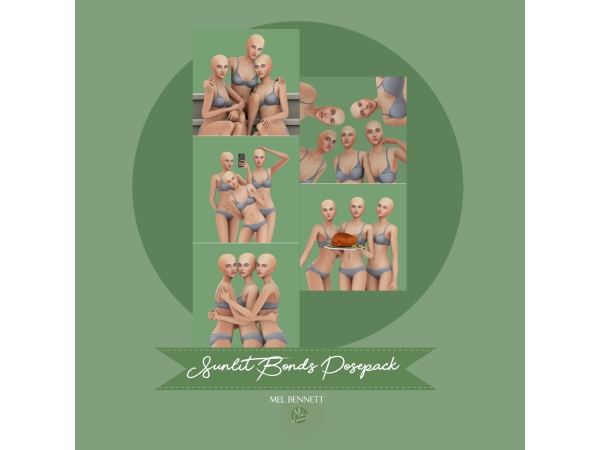Mix Sunlit Bonds Posepack - The Sims 4 Custom Content