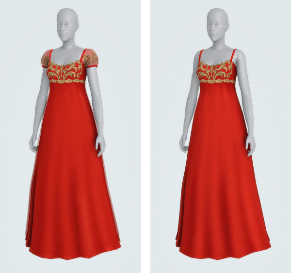 Maxis Match EP21 Empire Gown Edit by simsfinds - The Sims 4 Custom Content