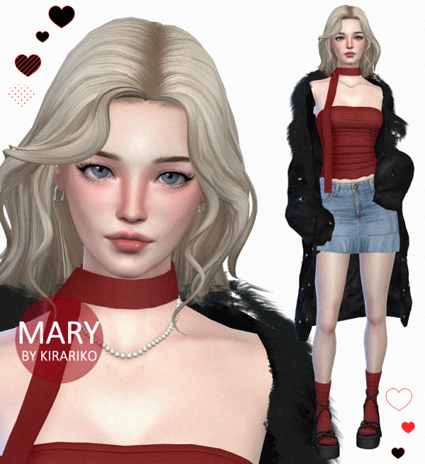 Mix Mary Sim download by simsfinds - The Sims 4 Custom Content