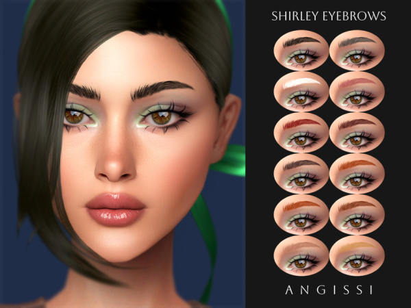 Alpha Shirley Eyebrows by ANGISSI - The Sims 4 Custom Content