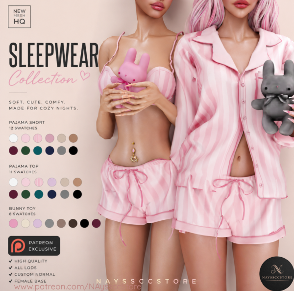 Alpha Sleepwear Collection by simsfinds - The Sims 4 Custom Content