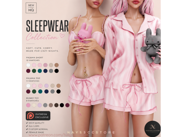 Alpha Sleepwear Collection by NAyssccStore - The Sims 4 Custom Content
