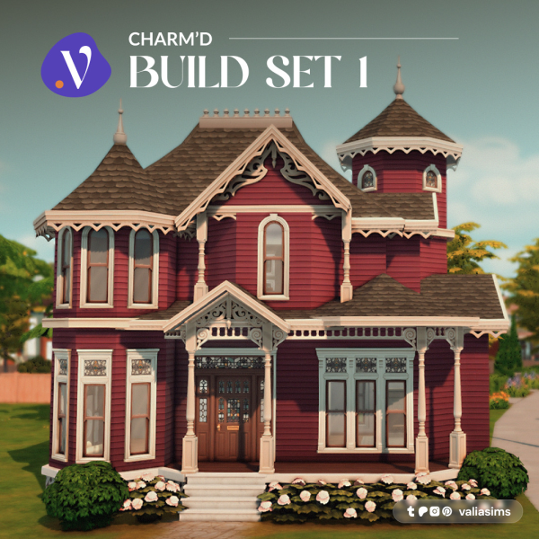 Maxis Match Charm'd Build Set 1 by simsfinds - The Sims 4 Custom Content