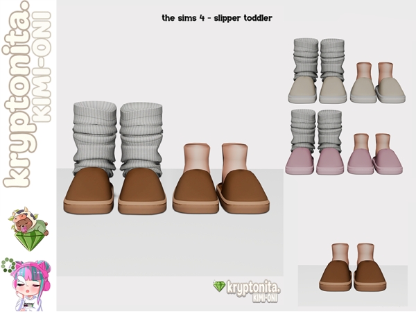 Mix slipper toddler - The Sims 4 Custom Content