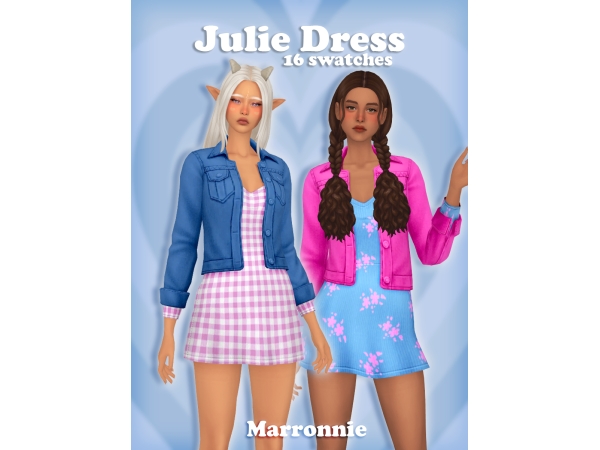 Maxis Match Caroline Dress Jacket Summer Dress - The Sims 4 Custom Content