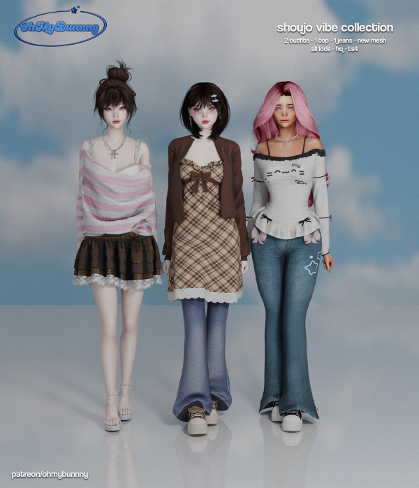 Alpha Shoujo Vibe Collection by ohmybunnny2 - The Sims 4 Custom Content