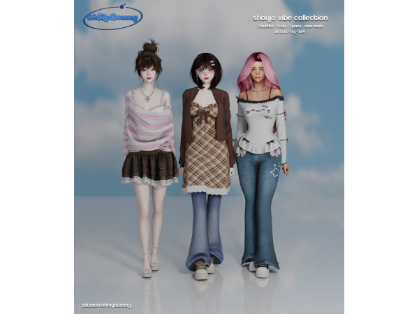 Alpha Shoujo Vibe Collection - The Sims 4 Custom Content