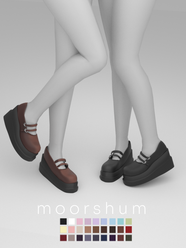 Maxis Match heart buckle mary janes by simsfinds - The Sims 4 Custom Content
