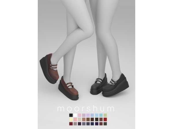 Maxis Match heart buckle mary janes by moorshumcc - The Sims 4 Custom Content