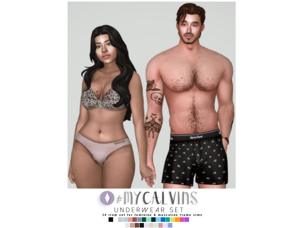 Maxis Match MYCALVINS Underwear Set by nucrests - The Sims 4 Custom Content