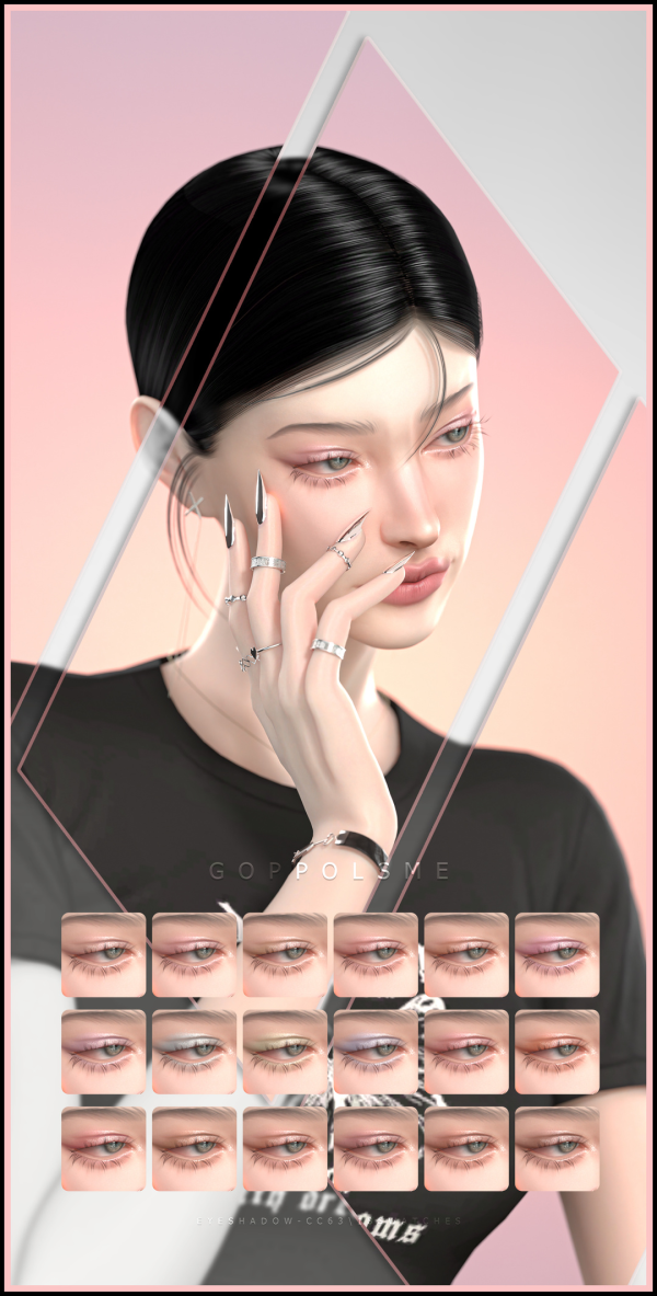 Alpha GPME GOLD Eyeshadow 63 by simsfinds - The Sims 4 Custom Content