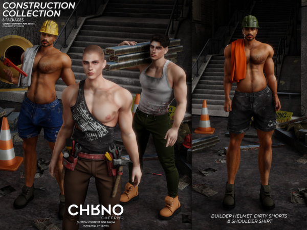 Alpha CheerNo Construction Collection Part II by VentaStudio - The Sims 4 Custom Content