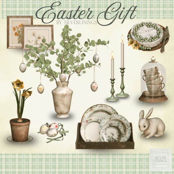 Alpha Silverlinings Easter Gift set by simsfinds - The Sims 4 Custom Content