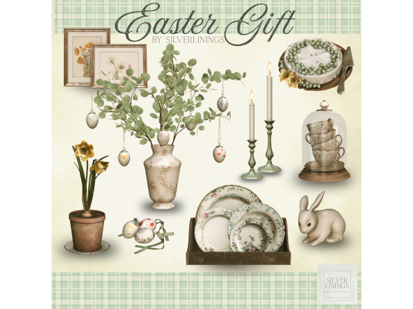 Alpha Silverlinings Easter Gift set - The Sims 4 Custom Content