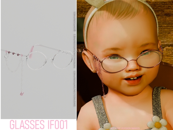 Sims 4 Alpha Infant Male Accessories CC: Glasses IF001