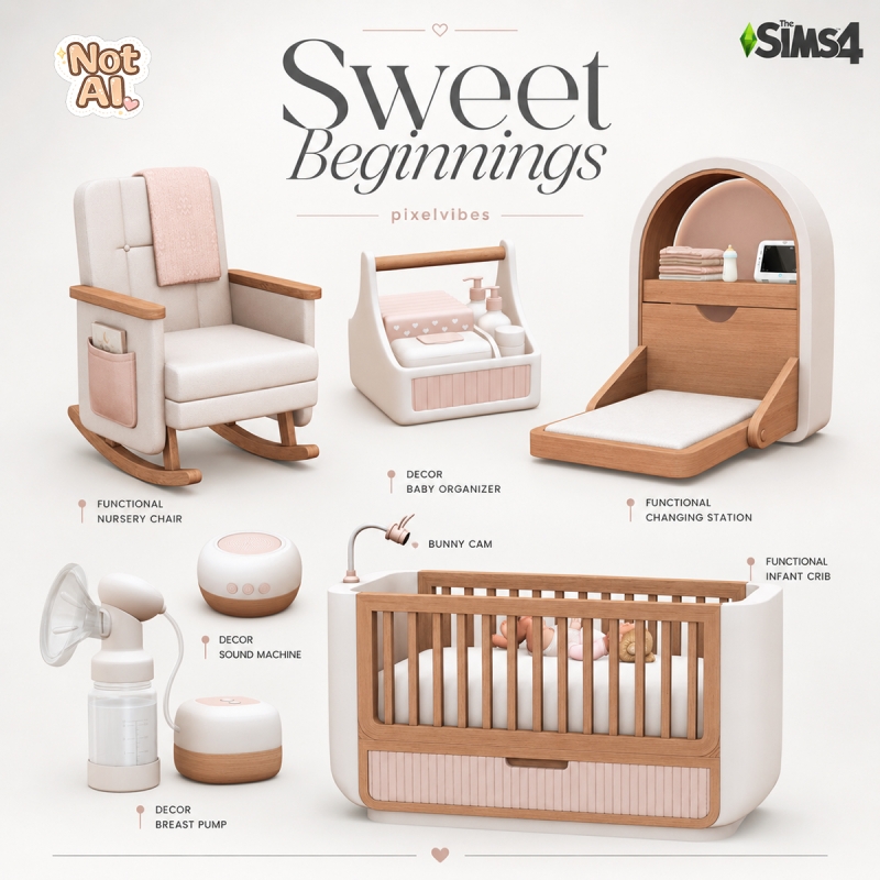 Mix Sweet Beginnings by pixelvibes - The Sims 4 Custom Content