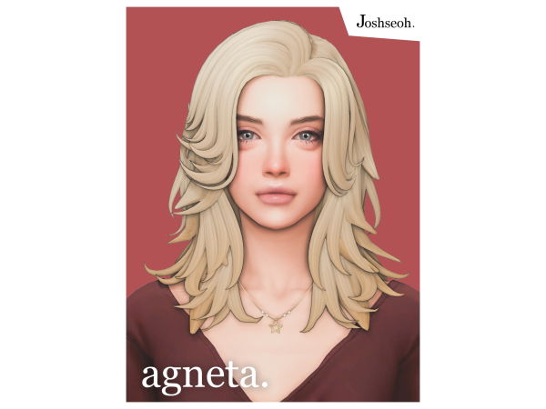 Maxis Match Agneta Hair - The Sims 4 Custom Content
