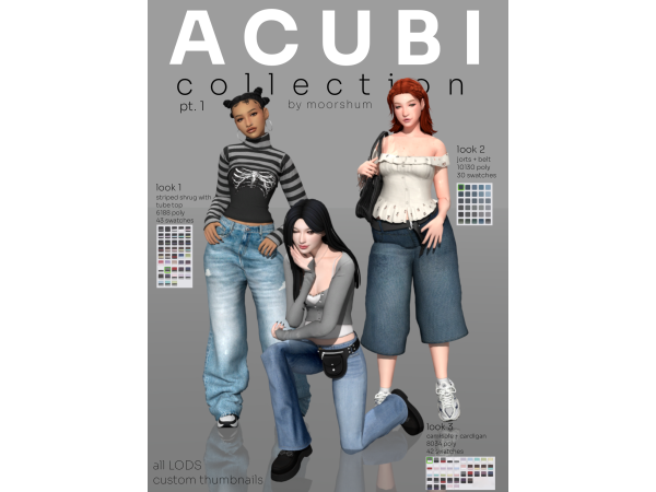 Maxis Match acubi collection pt1 by moorshum - The Sims 4 Custom Content