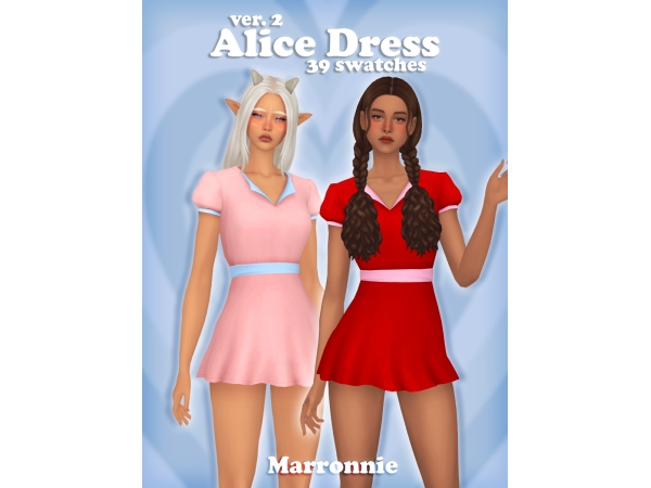 Maxis Match Alice Dress (version 2) - The Sims 4 Custom Content