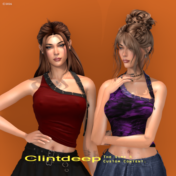 Alpha Clintdeep Allycia Halter Top by clintdeep - The Sims 4 Custom Content