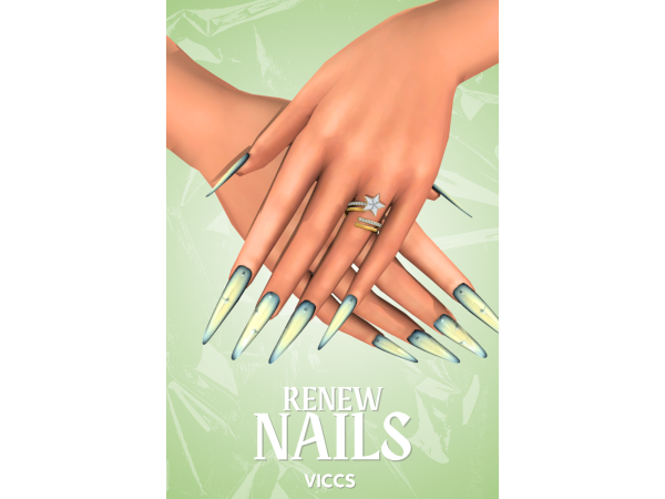 Alpha VICCS_RENEW NAILS (TEEN ELDER) - The Sims 4 Custom Content