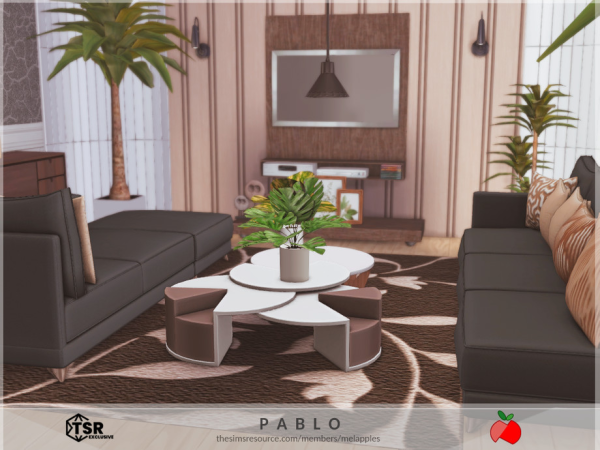 Mix Pablo living room - The Sims 4 Custom Content