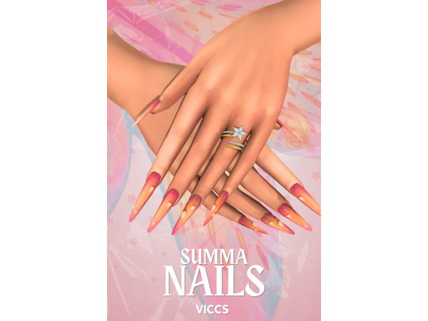 Alpha VICCS_SUMMA NAILS (TEEN ELDER) - The Sims 4 Custom Content