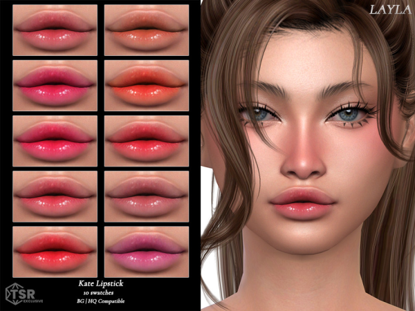 Alpha tsr Layla Kate Lipstick - The Sims 4 Custom Content