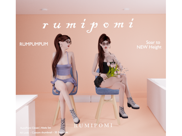 Alpha Rumpumpum_Abela Set - The Sims 4 Custom Content