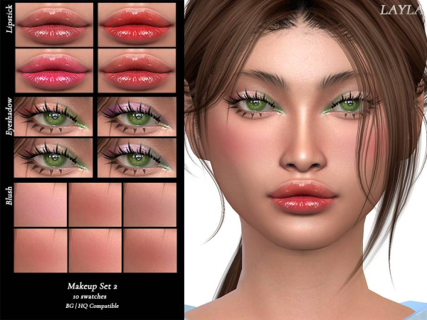Sims 4 Alpha Blushes CC: curseforge - Lynn Makeup Set 02