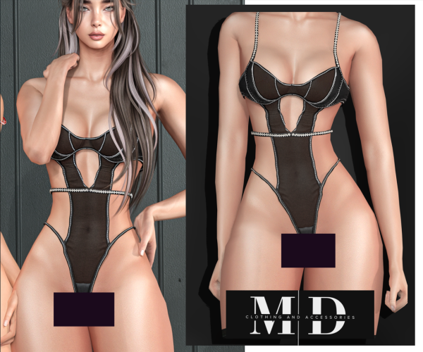 Alpha NEW sexy lace and pearl bodysuit Ana by mydarling20 - The Sims 4 Custom Content