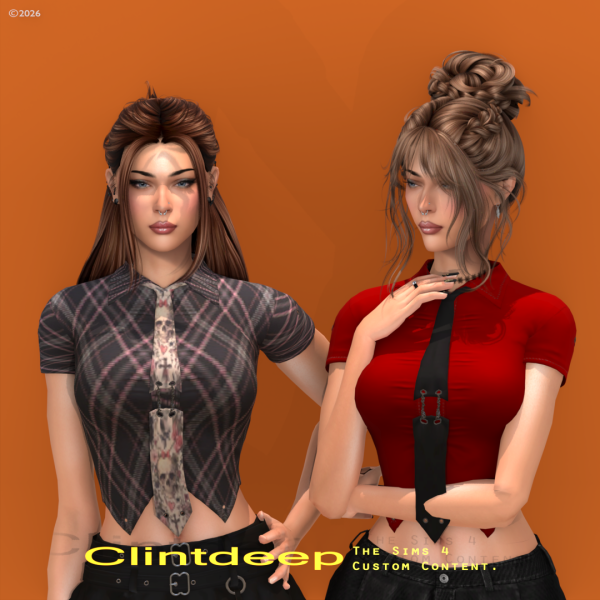 Alpha Clintdeep Lydia Asymmetrical Hem by clintdeep - The Sims 4 Custom Content