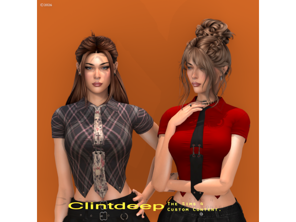 Alpha Clintdeep Lydia Asymmetrical Hem - The Sims 4 Custom Content