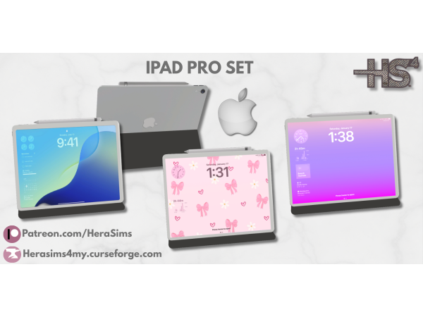 Sims 4 Alpha Electronic Objects CC: Ipad PRO set