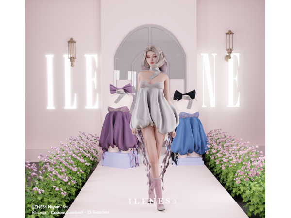Alpha ILN Mayumi Gala Dress - The Sims 4 Custom Content