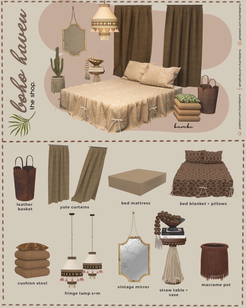 Alpha boho haven by bambisims - The Sims 4 Custom Content