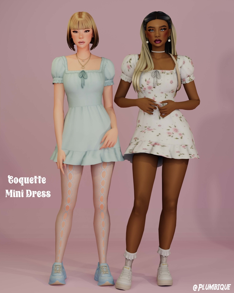 Maxis Match Conquette mini dress - The Sims 4 Custom Content
