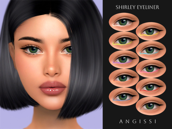 Alpha Shirley Eyeliner by ANGISSI - The Sims 4 Custom Content