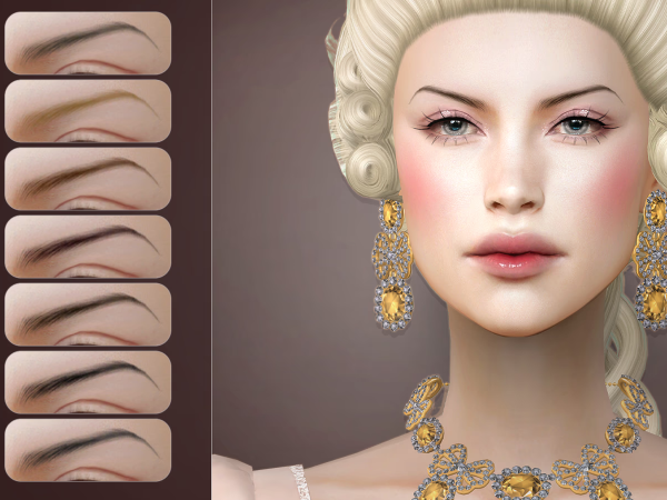 Alpha Seraphine Eyebrows - The Sims 4 Custom Content