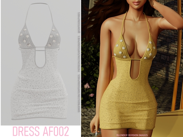 Alpha Dress AF002 - The Sims 4 Custom Content