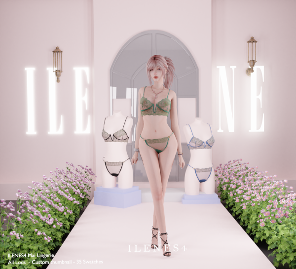 Alpha ILN Mai Lingerie by ilenes4 - The Sims 4 Custom Content