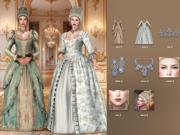 Alpha Rococo Female Lookbook - The Sims 4 Custom Content