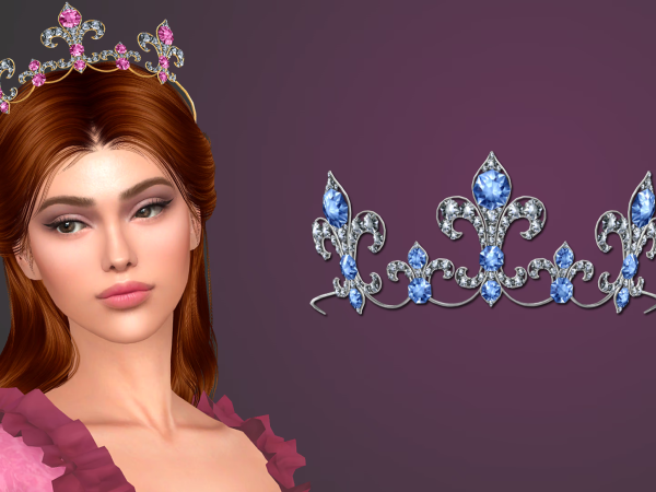 Alpha Rococo crown tiara - The Sims 4 Custom Content