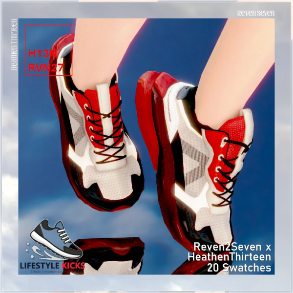 Alpha Child's Chunky Sole Heel Patch Streetwear Shoe by simsfinds - The Sims 4 Custom Content