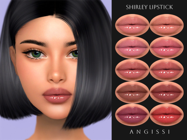 Alpha Shirley Lipstick by ANGISSI - The Sims 4 Custom Content